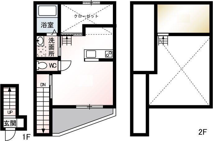 CASA鵠 201号室 間取り
