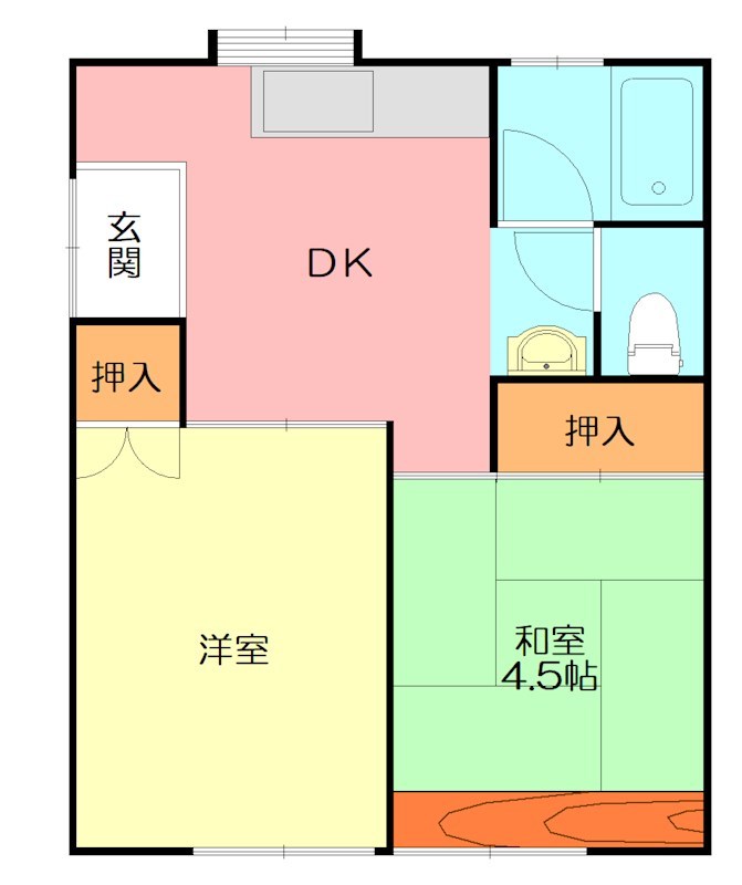 コーポ今井 202号室 間取り