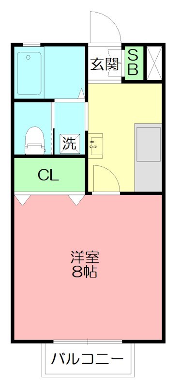 アンビシャス 101号室 間取り