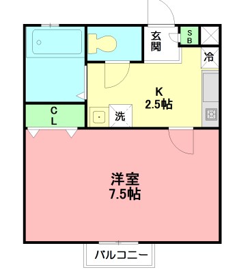 ボヌール 202号室 間取り