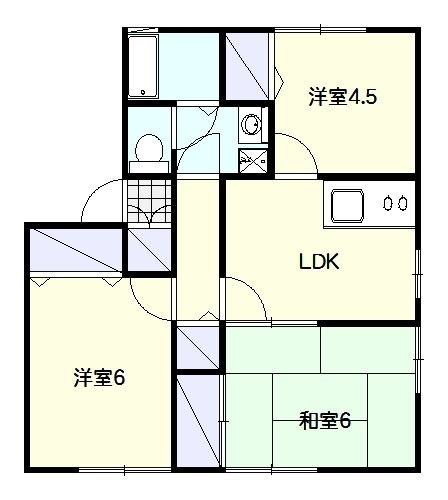 グリーンコンツェルトＡ 101号室 間取り