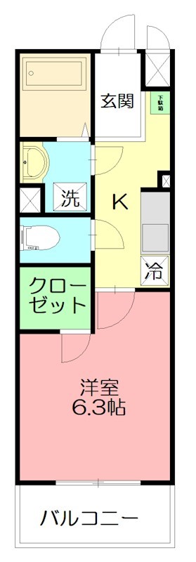 カレッジヒルズB  間取り
