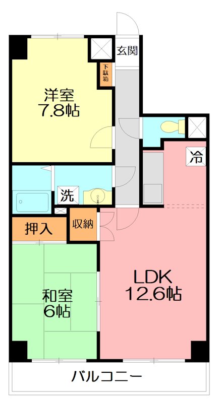 シャルマンエル 402号室 間取り