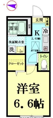 フラットヒル 106号室 間取り