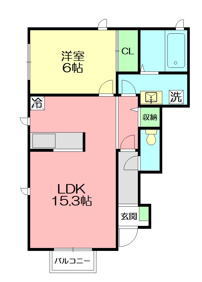 メジュール　D棟 101号室 間取り