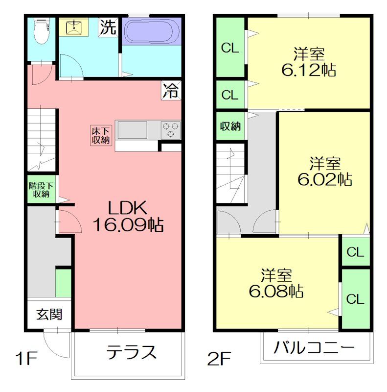 京美 102号室 間取り