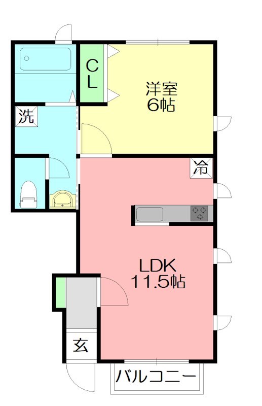 デザインメゾン高倉 103号室 間取り