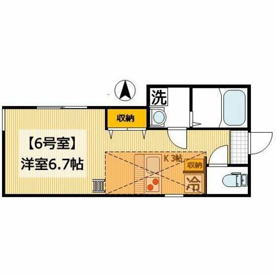 グラッサ花の木 106号室 間取り