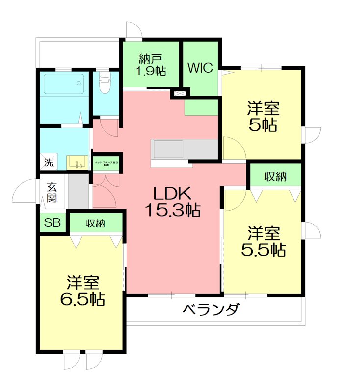 アルカディア 201号室 間取り