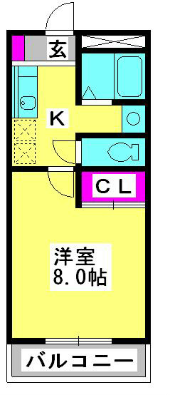 フォルテ湘南台 405号室 間取り