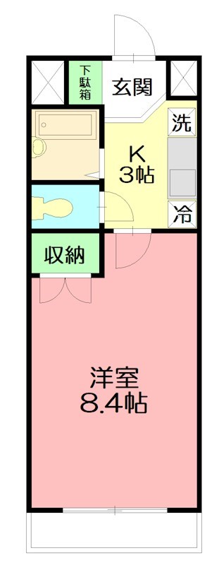 エクセルI 103号室 間取り
