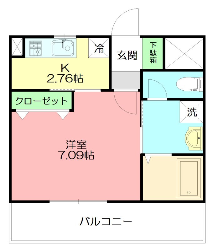 アイリス 103号室 間取り