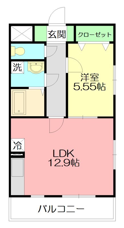 ソレイユ 305号室 間取り