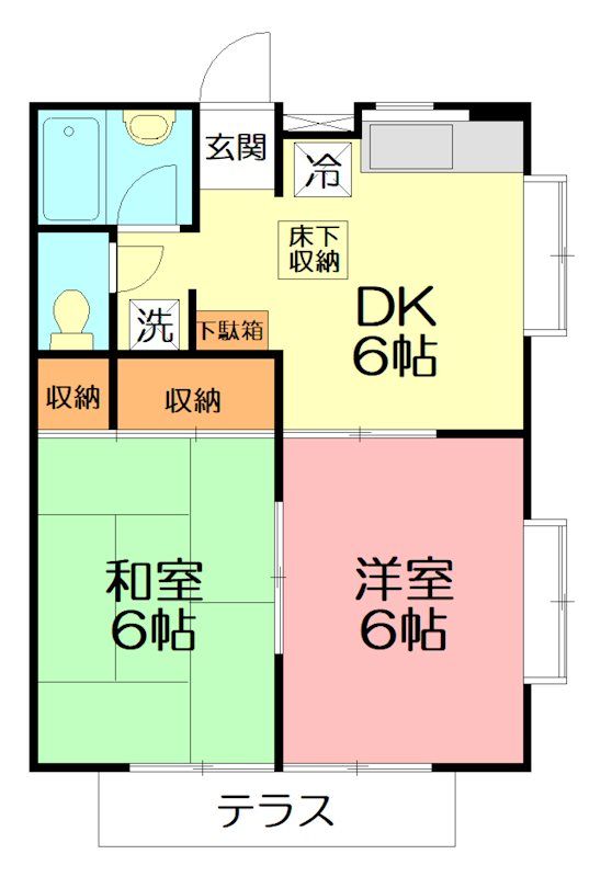 コーポこみや 101号室 間取り