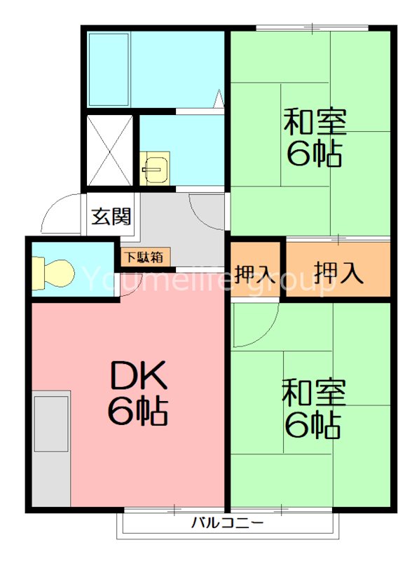 メゾンタイガーA棟 203号室 間取り
