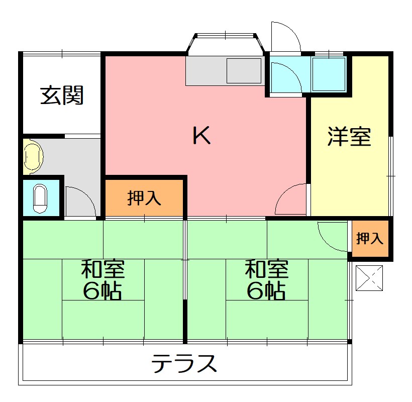 駒形新宿20貸家Ａ 間取り