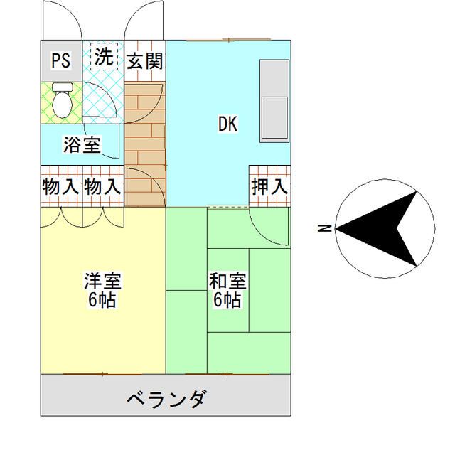 エクセレント森地 202号室 間取り