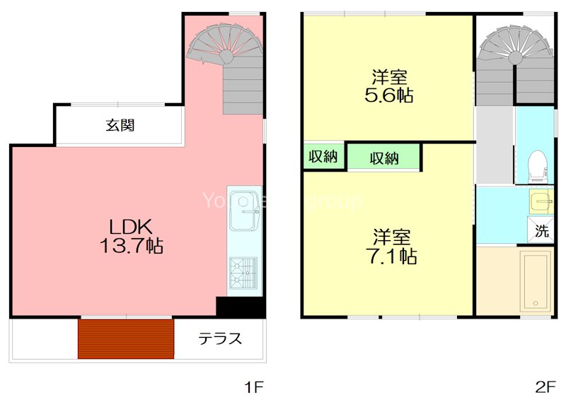 鵠ノ杜舎　楓 06号室 間取り