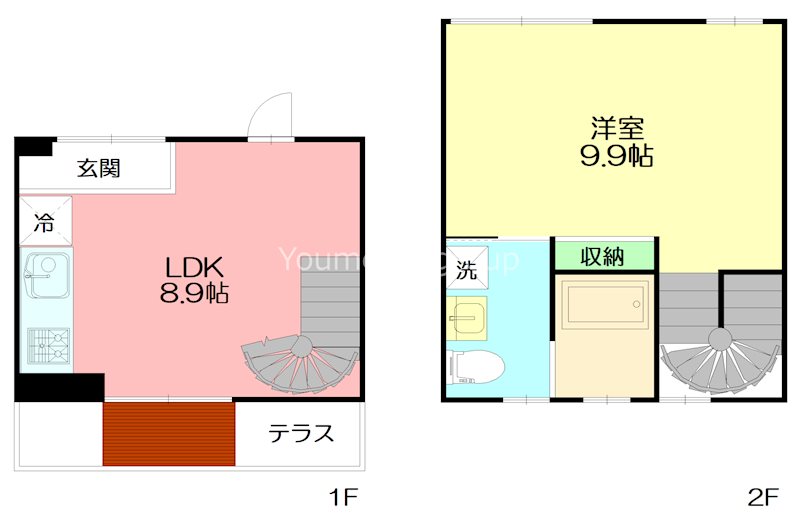 鵠ノ杜舎　楓 02号室 間取り