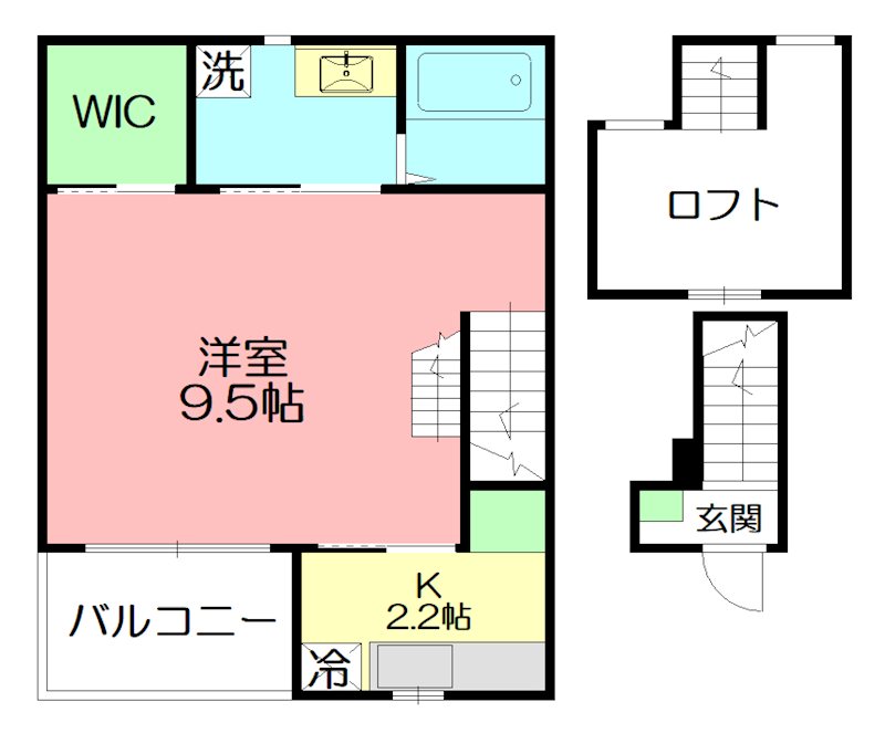 mi casa808 202B号室 間取り
