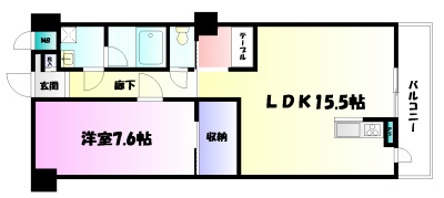 シアンサージュ湘南 203号室 間取り