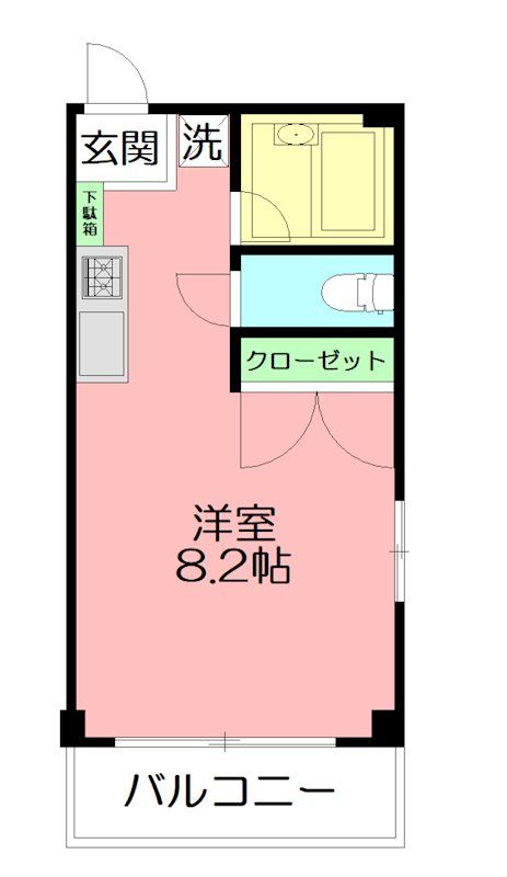 2-A号室 間取り