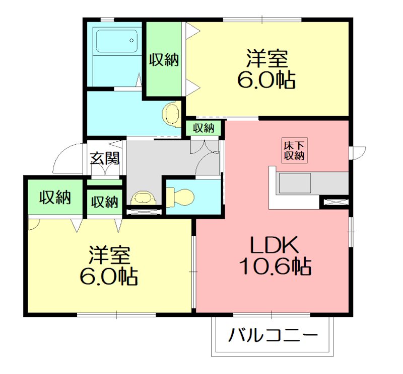 プランドールＫⅠ 101号室 間取り