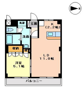 セレーヌ泉 206号室 間取り