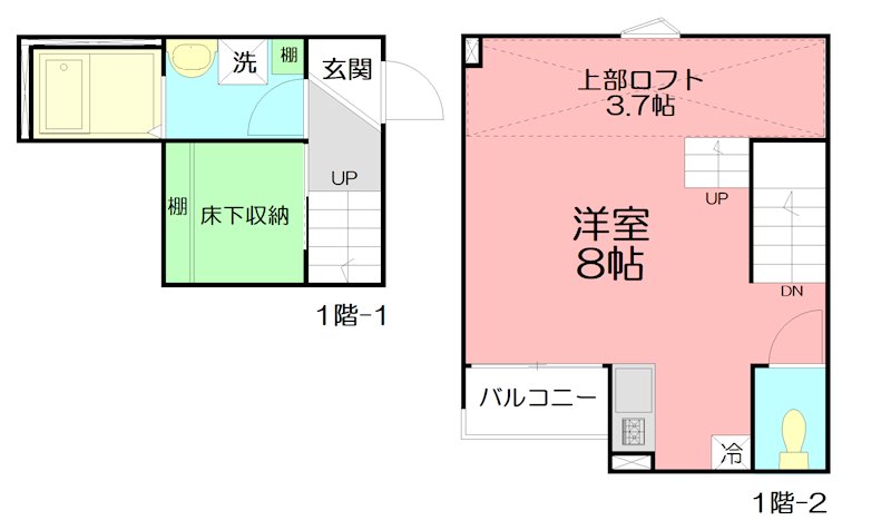 lifeship 湘南辻堂 ミコノス 101号室 間取り