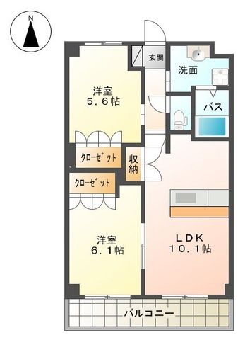 プラザ・シフォレⅠ 203号室 間取り