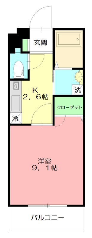 ジェミナイ 105号室 間取り