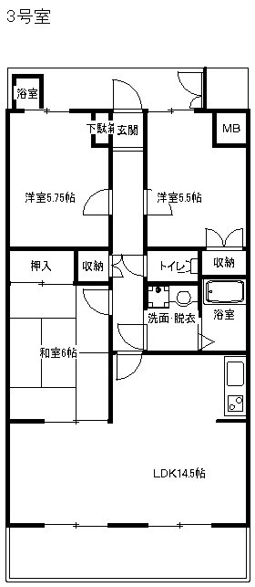 プリムローズ 203号室 間取り