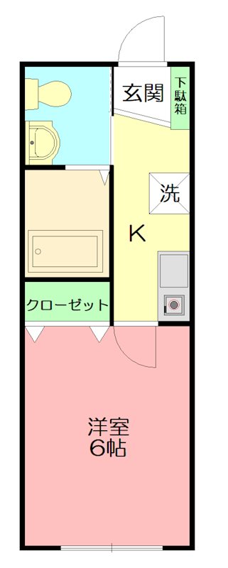 グリシーヌ・アイン 203号室 間取り