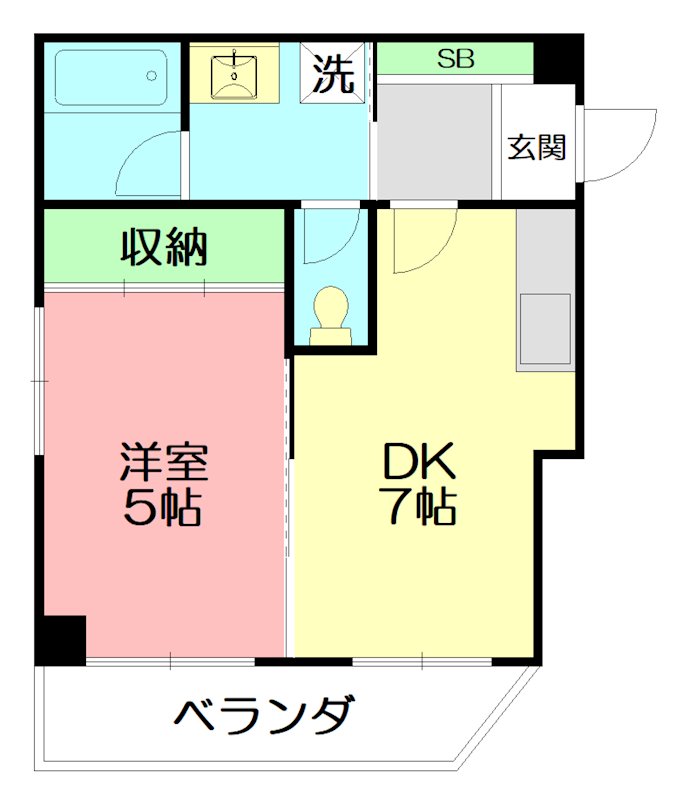 大貫ビル  602号室 間取り