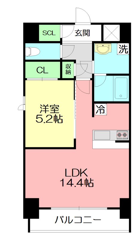 レイディアント湘南台 1001号室 間取り