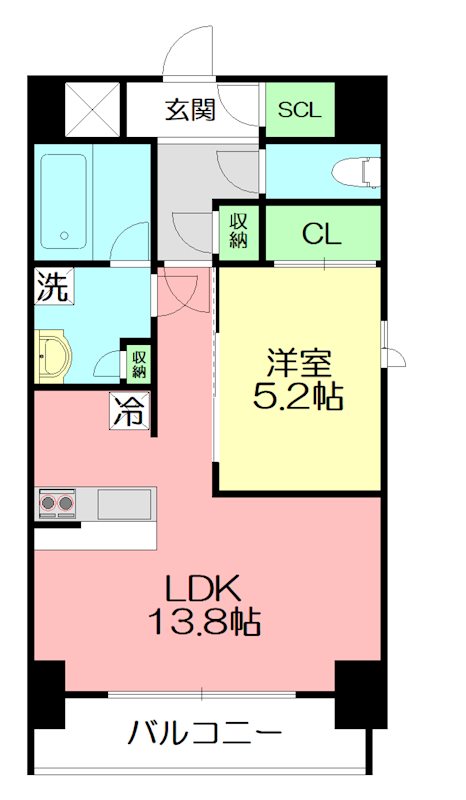 レイディアント湘南台 1002号室 間取り
