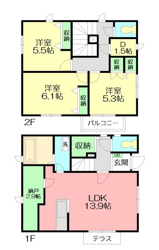 フォレストハウスC棟 間取り