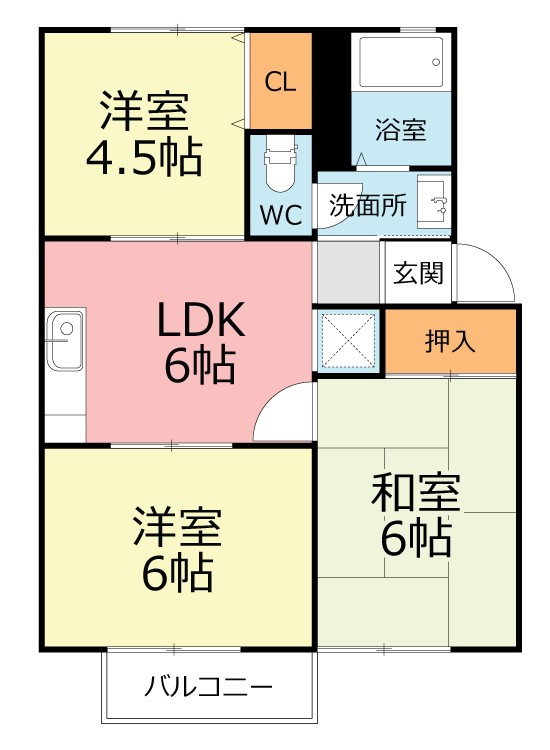 メゾン中村 203号室 間取り