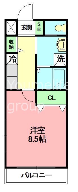 プルビア湘南 405号室 間取り