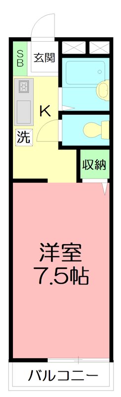セティオ1番館  301号室 間取り