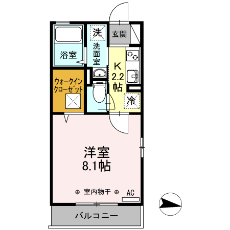 ロイヤルヒルズR 101号室 間取り