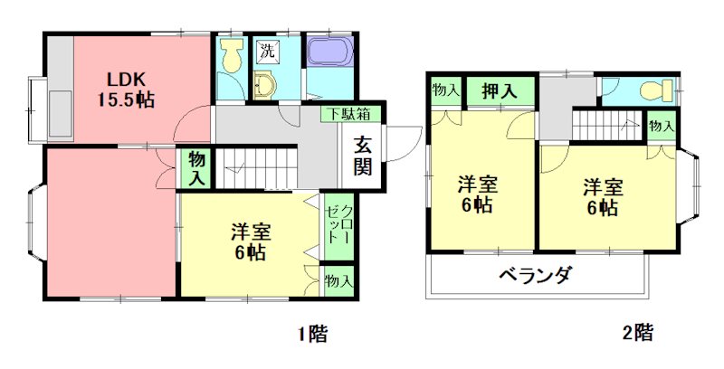 葛原貸家 間取り