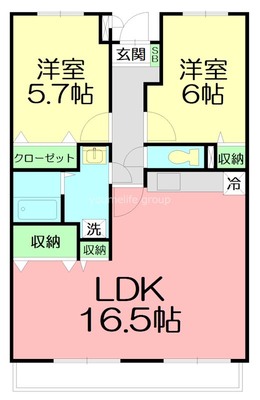 サンセールシマダ 301号室 間取り