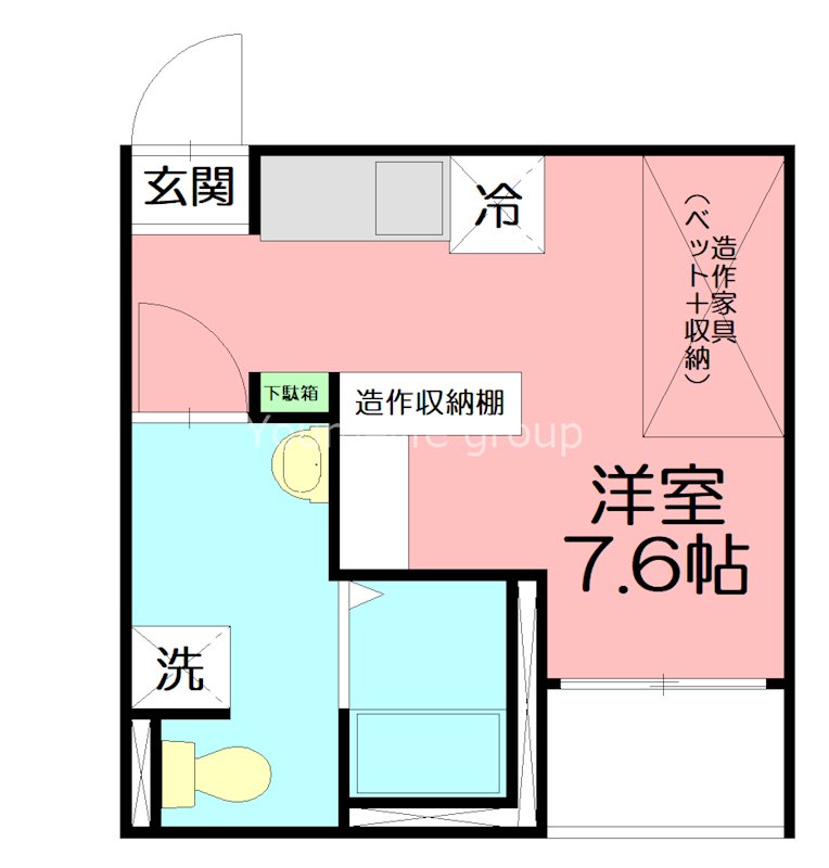 スプリグ 102号室 間取り