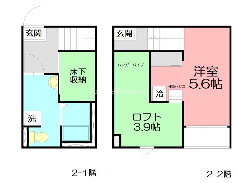 スプリグ 202号室 間取り