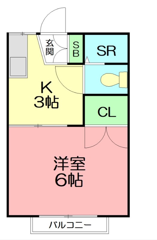 クーリー実方 202号室 間取り