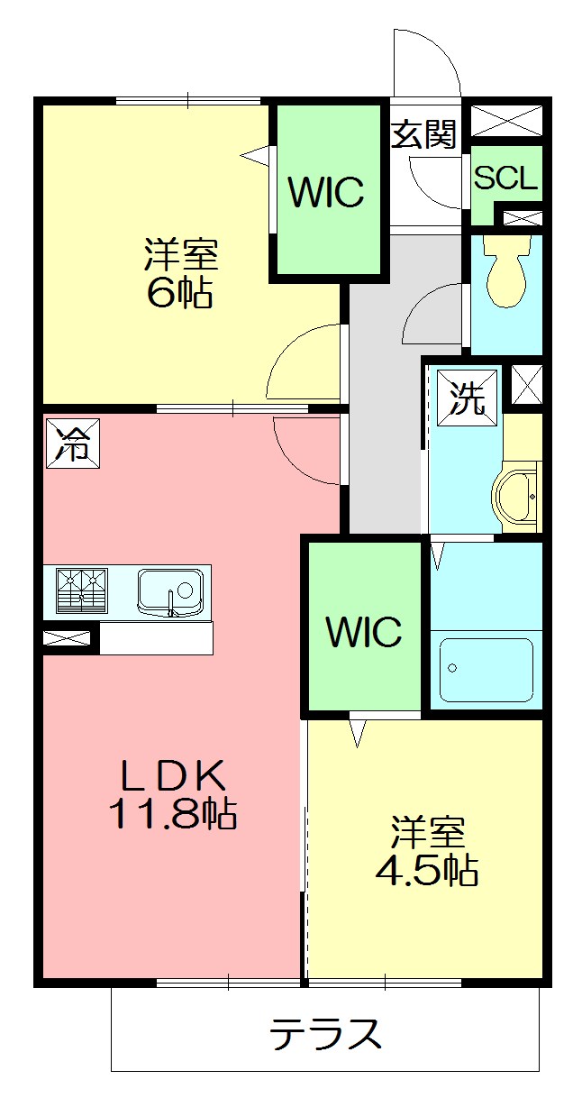 エクレール原宿 106号室 間取り