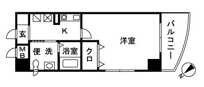 ルナスクエア 105号室 間取り