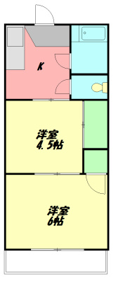 コスモＡｏｉ鵠沼海岸 1-D号室 間取り