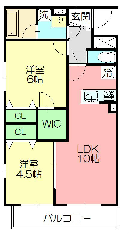 ルミエールブランシュ 305号室 間取り